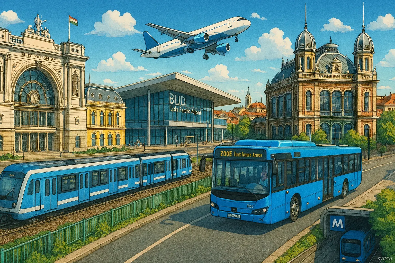 Як доїхати з вокзалу до аеропорту Будапешта: повний гід по транспорту 2025